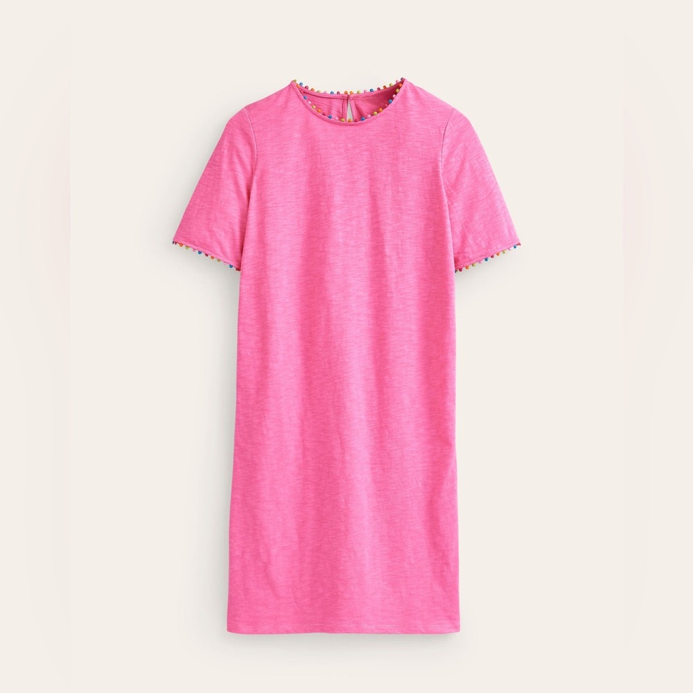 BODEN Ali Pom‎ Sleeve Dress pink size 8R NWT in packaging